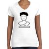 Women's Fine Jersey V-Neck Tee Thumbnail