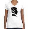 Women's Fine Jersey V-Neck Tee Thumbnail
