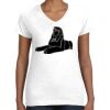 Women's Fine Jersey V-Neck Tee Thumbnail