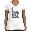 Women's Fine Jersey V-Neck Tee Thumbnail