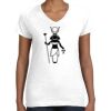 Women's Fine Jersey V-Neck Tee Thumbnail