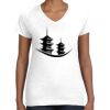 Women's Fine Jersey V-Neck Tee Thumbnail