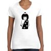 Women's Fine Jersey V-Neck Tee Thumbnail