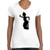 Women's Fine Jersey V-Neck Tee Thumbnail