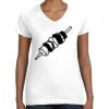 Women's Fine Jersey V-Neck Tee Thumbnail