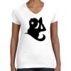 Women's Fine Jersey V-Neck Tee Thumbnail