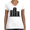 Women's Fine Jersey V-Neck Tee Thumbnail