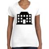 Women's Fine Jersey V-Neck Tee Thumbnail