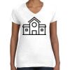 Women's Fine Jersey V-Neck Tee Thumbnail