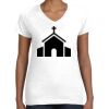 Women's Fine Jersey V-Neck Tee Thumbnail