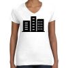 Women's Fine Jersey V-Neck Tee Thumbnail