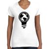 Women's Fine Jersey V-Neck Tee Thumbnail