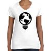 Women's Fine Jersey V-Neck Tee Thumbnail