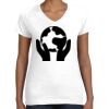 Women's Fine Jersey V-Neck Tee Thumbnail