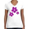 Women's Fine Jersey V-Neck Tee Thumbnail