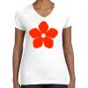 Women's Fine Jersey V-Neck Tee Thumbnail