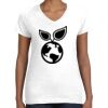 Women's Fine Jersey V-Neck Tee Thumbnail