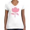 Women's Fine Jersey V-Neck Tee Thumbnail