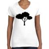 Women's Fine Jersey V-Neck Tee Thumbnail