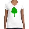 Women's Fine Jersey V-Neck Tee Thumbnail