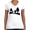 Women's Fine Jersey V-Neck Tee Thumbnail