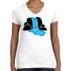 Women's Fine Jersey V-Neck Tee Thumbnail