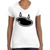 Women's Fine Jersey V-Neck Tee Thumbnail