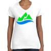 Women's Fine Jersey V-Neck Tee Thumbnail
