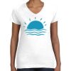 Women's Fine Jersey V-Neck Tee Thumbnail