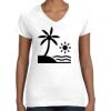 Women's Fine Jersey V-Neck Tee Thumbnail