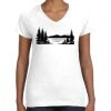 Women's Fine Jersey V-Neck Tee Thumbnail