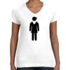 Women's Fine Jersey V-Neck Tee Thumbnail