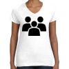 Women's Fine Jersey V-Neck Tee Thumbnail