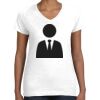Women's Fine Jersey V-Neck Tee Thumbnail