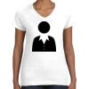 Women's Fine Jersey V-Neck Tee Thumbnail