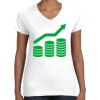 Women's Fine Jersey V-Neck Tee Thumbnail