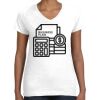 Women's Fine Jersey V-Neck Tee Thumbnail