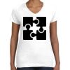 Women's Fine Jersey V-Neck Tee Thumbnail