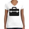 Women's Fine Jersey V-Neck Tee Thumbnail