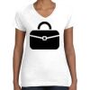 Women's Fine Jersey V-Neck Tee Thumbnail