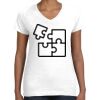 Women's Fine Jersey V-Neck Tee Thumbnail