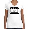 Women's Fine Jersey V-Neck Tee Thumbnail