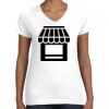 Women's Fine Jersey V-Neck Tee Thumbnail