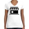 Women's Fine Jersey V-Neck Tee Thumbnail