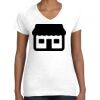 Women's Fine Jersey V-Neck Tee Thumbnail