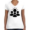 Women's Fine Jersey V-Neck Tee Thumbnail