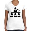 Women's Fine Jersey V-Neck Tee Thumbnail
