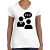 Women's Fine Jersey V-Neck Tee Thumbnail