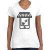 Women's Fine Jersey V-Neck Tee Thumbnail