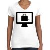 Women's Fine Jersey V-Neck Tee Thumbnail